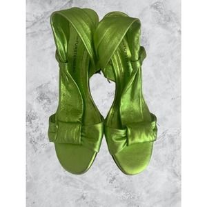 Diane von Furstenberg Green Metallic Shoes